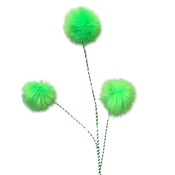 Fuzzy Truffle Trees Spray x 3 - Fluorescent Green 36" for wholesale by David Christopher's Collection