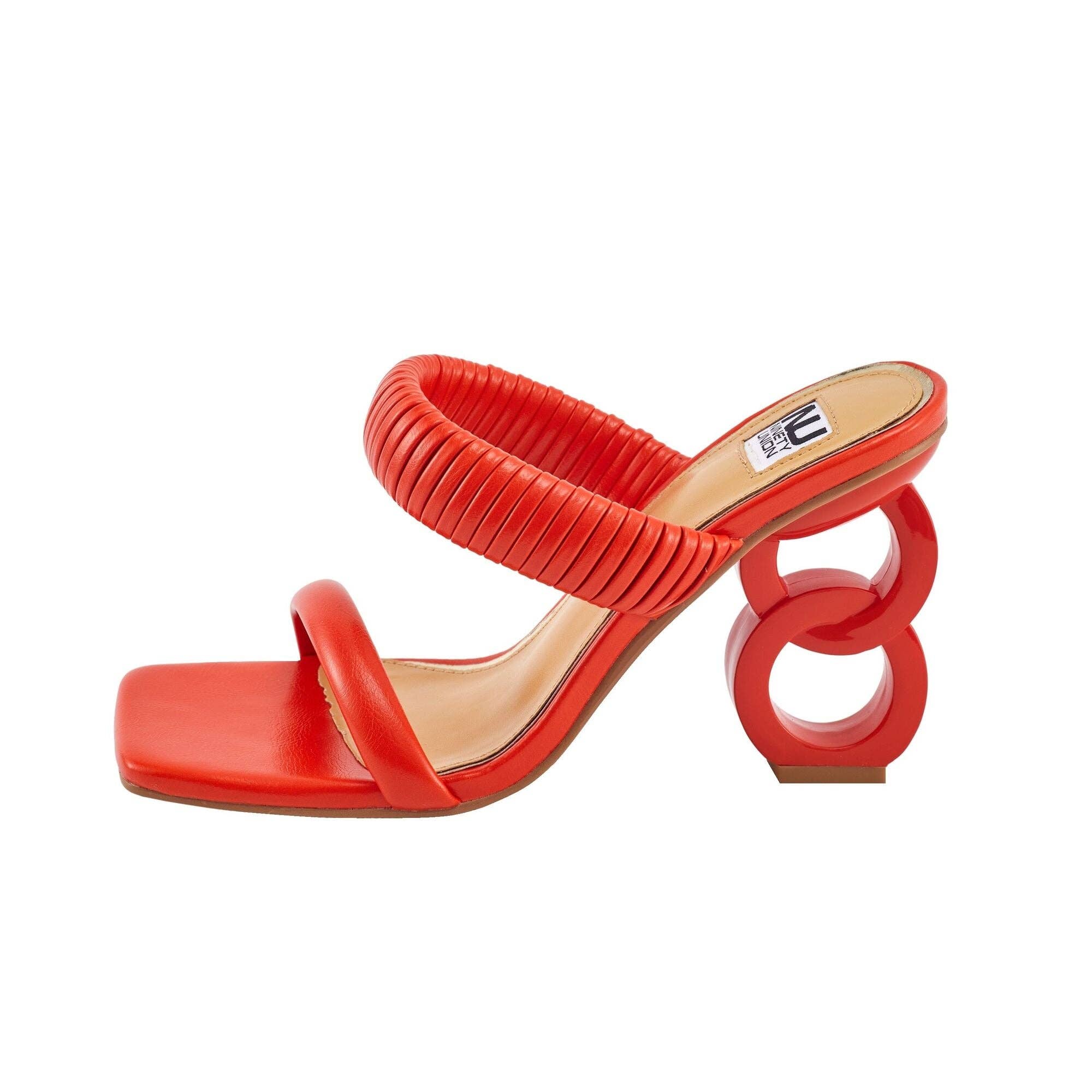 LADY COUTURE – Engroshandel Højhælede sko - Dame – Ninety Union RADDLE metalhæl plisseret tobåndsglide50