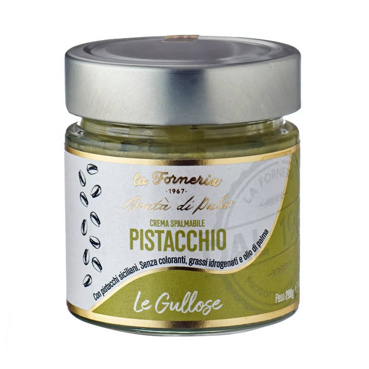 Spreadable cream with 20% Sicilian Pistachios 200g for wholesale by La Forneria di Pula