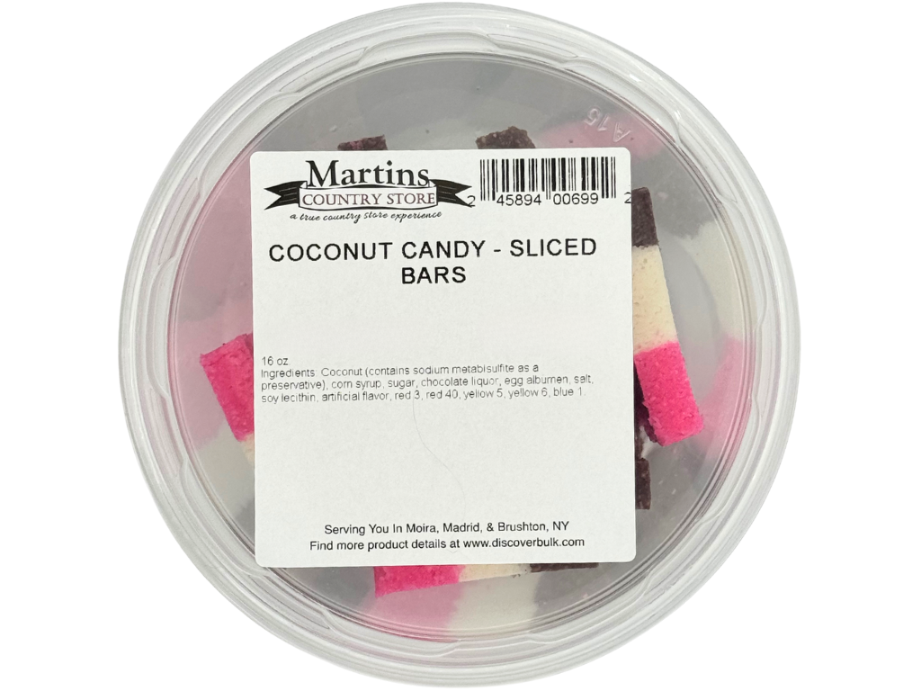 Martin's Country Store LLC - Wholesale Snack Bar - SLICED COCONUT BARS 16oz3