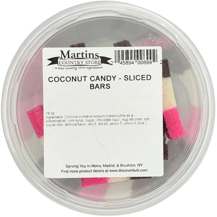 Martin's Country Store LLC - Wholesale Snack Bar - SLICED COCONUT BARS 16oz3