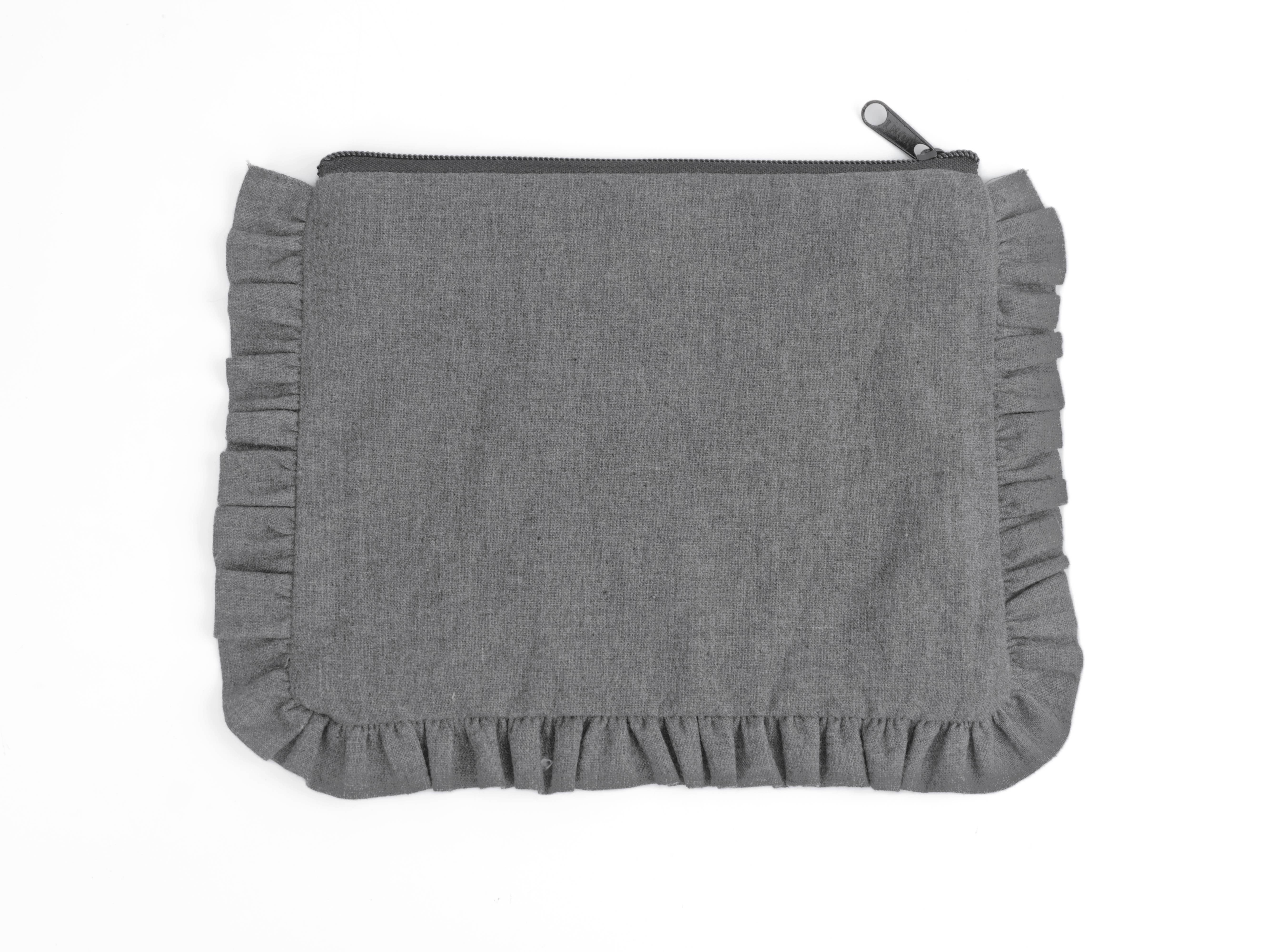 House of Kraft - Wholesale Pouch - Women's - Canvas Ruffle Pouches | Canvas Travel Pouches | Zipper Pouch17