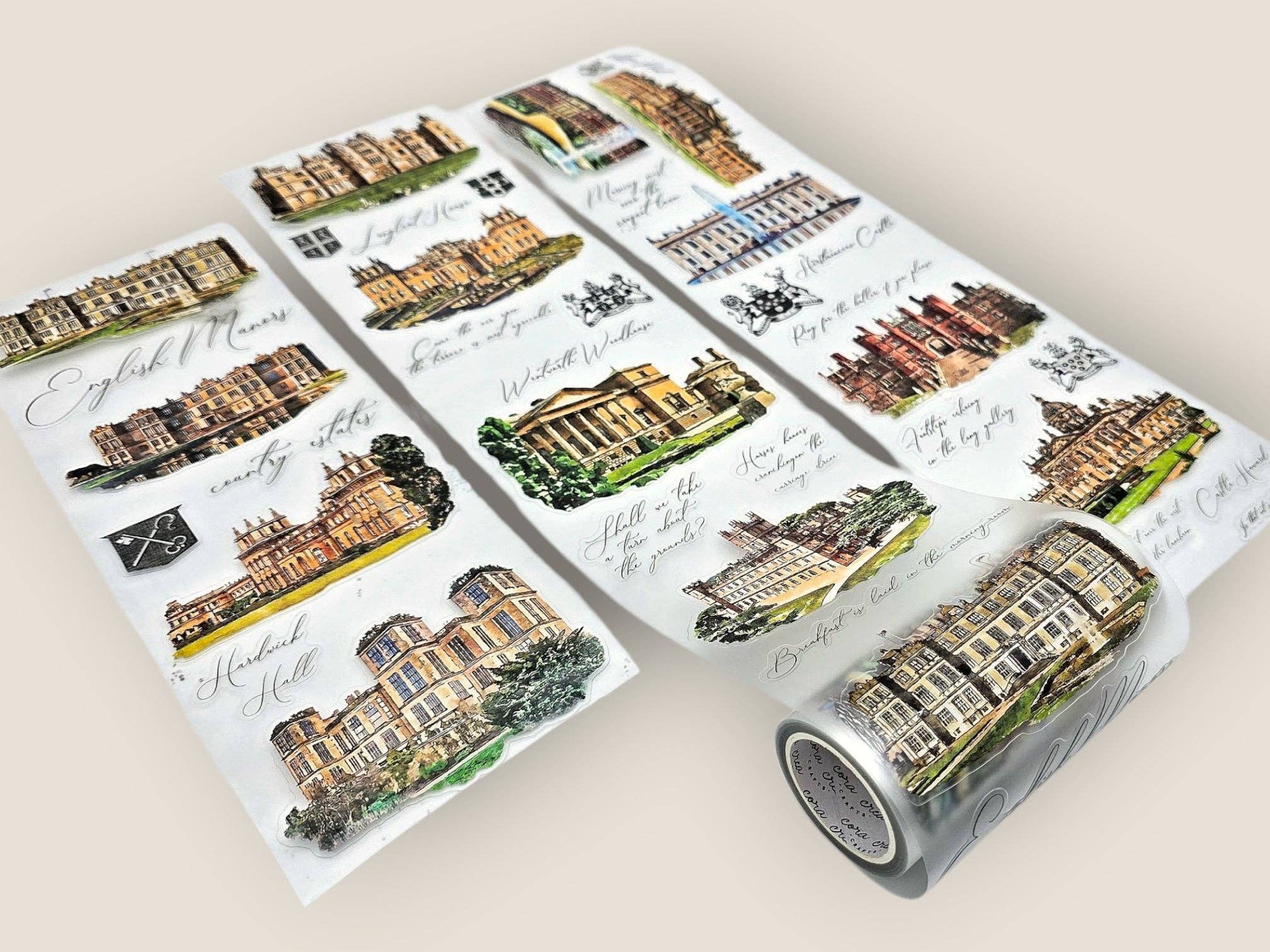 CoraCreaCrafts - Wholesale Washi Tape - English Estates Transparent Tape (XL)2