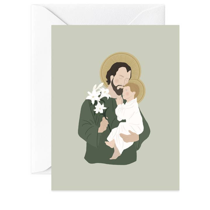 St. Joseph Card for wholesale by Gratia Design Co.