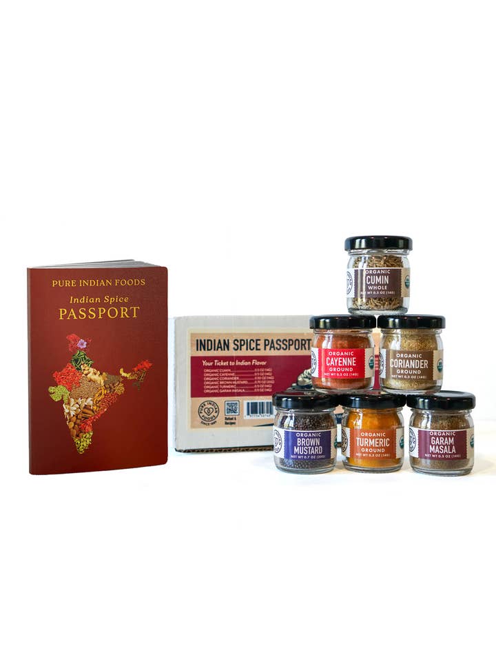 Coffret Cadeau Passeport Épices Indiennes pour la vente par Pure Indian Foods