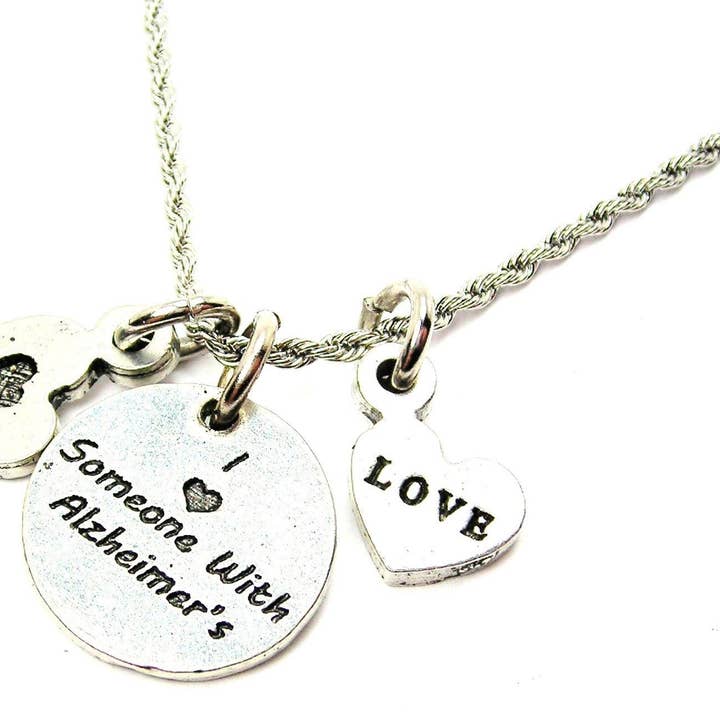 I Love Someone With Alzheimer's Necklace for wholesale by Chubby Chico Charms