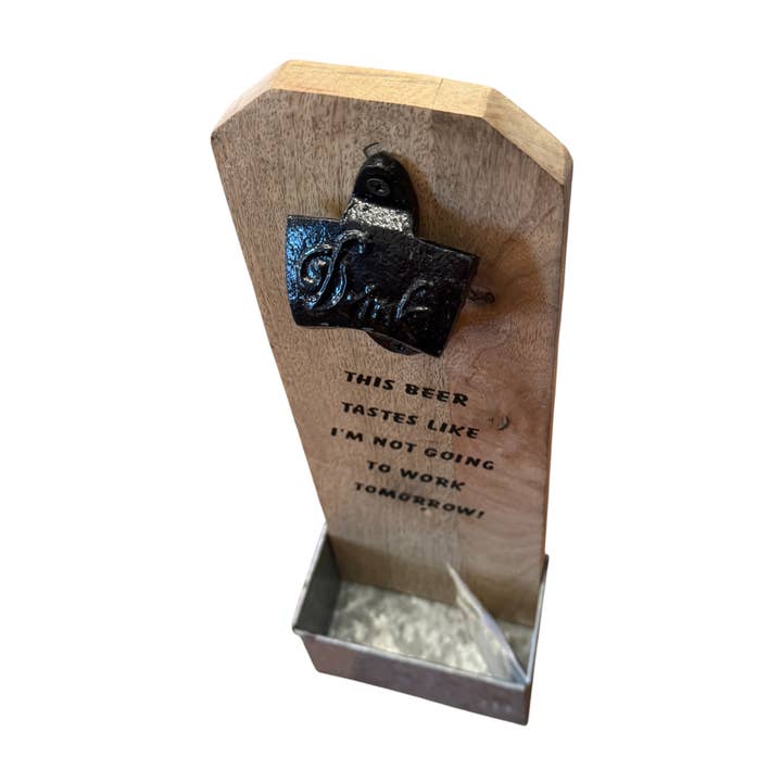 Wilco Home - Wholesale Bottle/wine opener - Mango Wood Wall-Mounted Bottle Cap Opener with Catch Box10