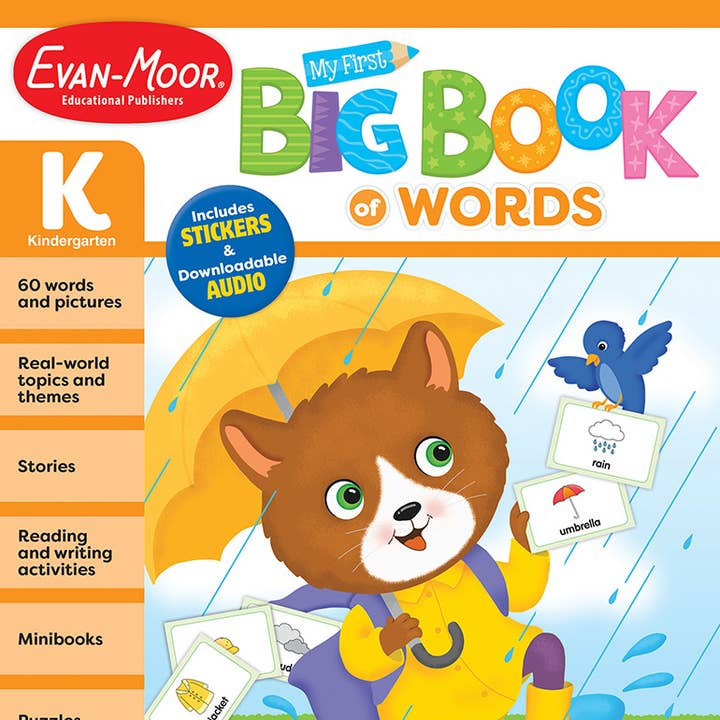 Evan-Moor Educational Publishers - Wholesale Baby & Toddler Book (0-2) - My First Big Book of Words, Grade K Workbook0