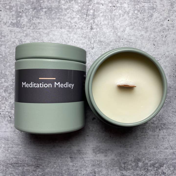 9 oz Meditation Medley (Wooden Wick) for wholesale by Reverie Wicks