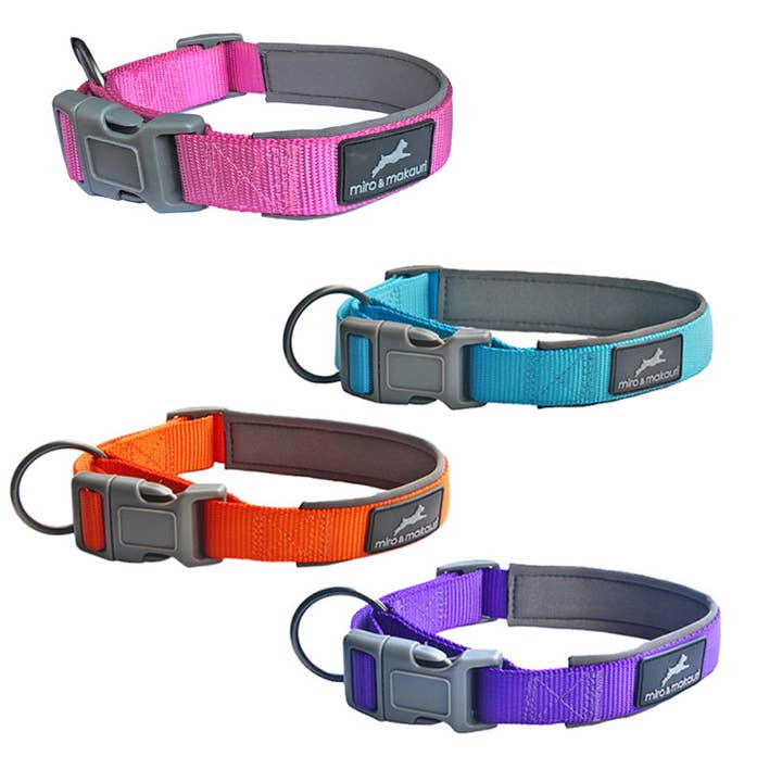Miro & Makauri - Wholesale Pet Collar - Dog - MIro & Makauri Neoprene Padded Nylon Clasp Dog Collar