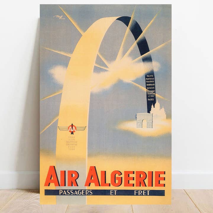 Vintage poster Air Algérie, passengers and cargo (Algeria) for wholesale by wallartgallery