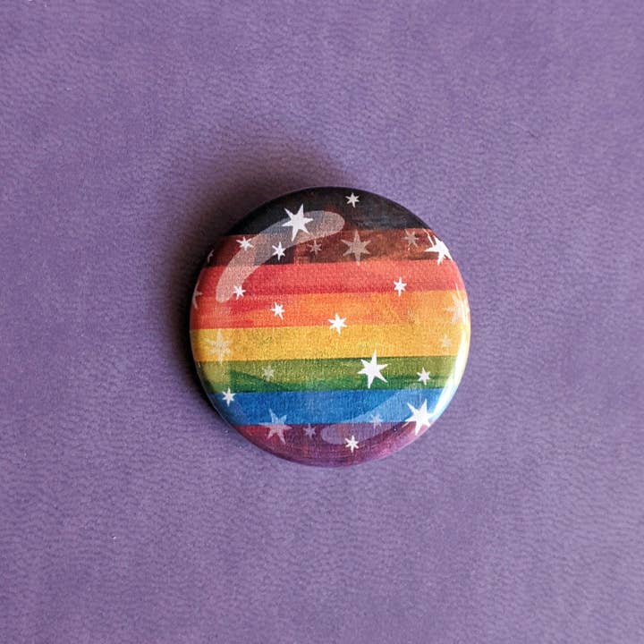 Schlady - Wholesale Lapel Pin/Button - Starry Rainbow Pride Flag - Button Pin2