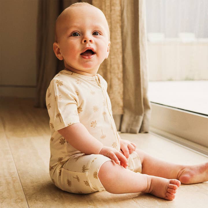 Day or Night Onesie Short Sleeve - Beach for wholesale by Kynd Baby