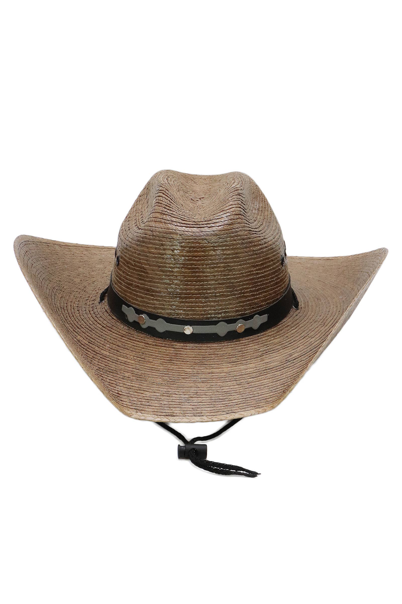 Cap Zone – wholesale Cowboy hat – Unisex – Eyeleted Cutter Palm Straw Cowboy Hat5