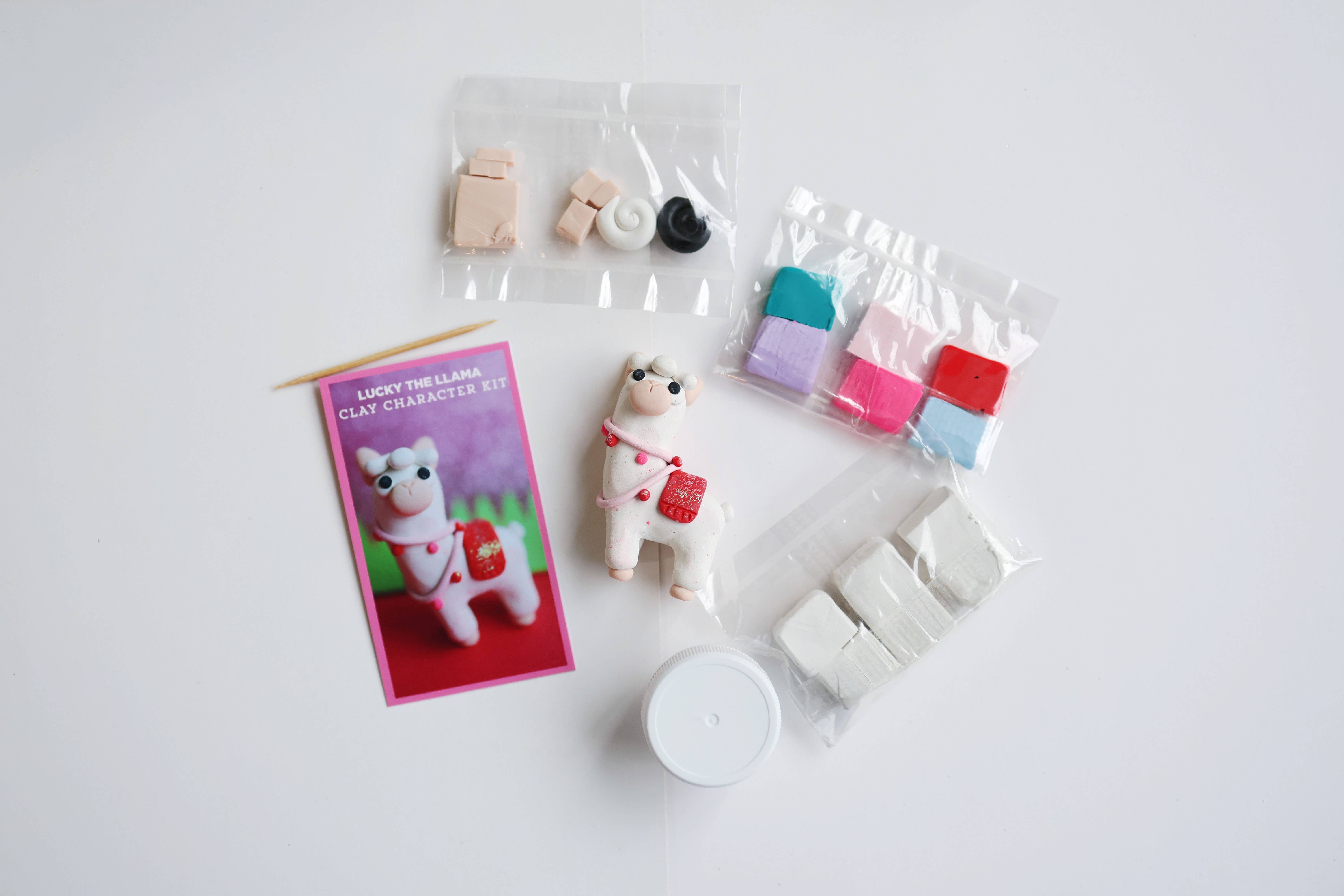 The Make Station | DIY Clay Kits - Wholesale DIY Craft Kit - Kids - Llama DIY Polymer Clay Kit | Arts & Craft Kit1