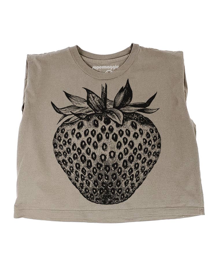 Supermaggie @ Faire - Wholesale T-Shirt (Graphic) - Women's - Strawberry Maisie Heavyweight Muscle Tee4