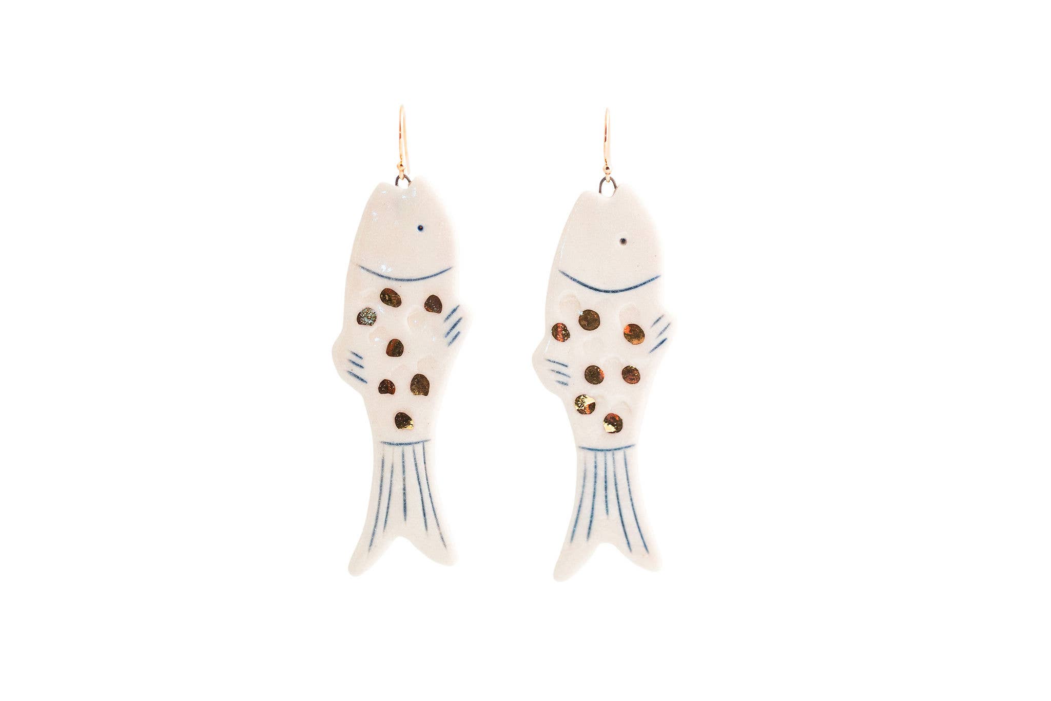 Jenna Vanden Brink Ceramics - Wholesale Dangle Earrings - Lucky Fish Earrings3