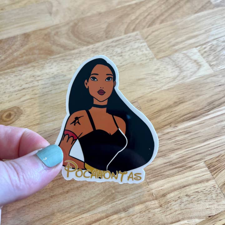 Punk Pocahontas, Vinyl Sticker for wholesale by Graceful Darkness, LLC