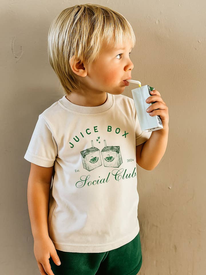 Unisex Juice Box Social Club Tee Shirt for Kids, Tshirt for wholesale by The Wishing Elephant