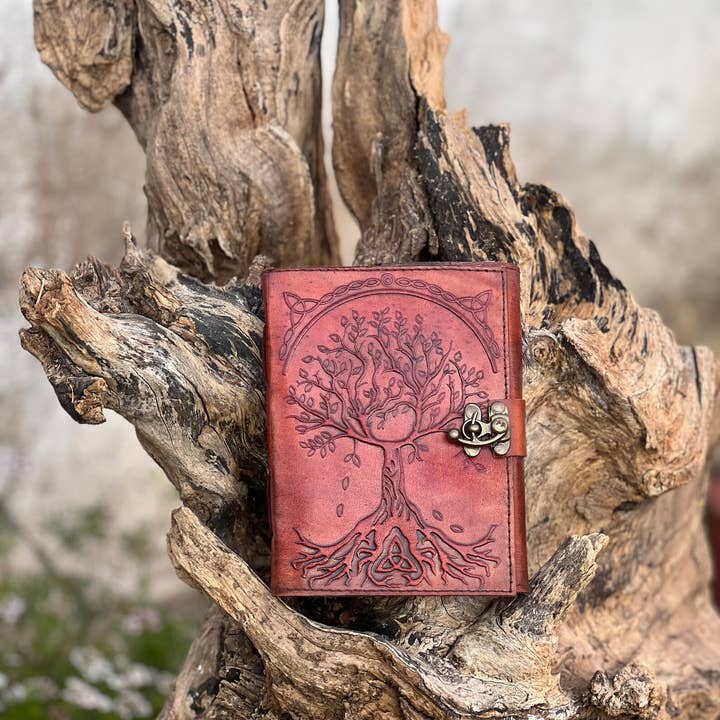 R K Handicrafts and Exporters - Wholesale Journal/Diary - Leather Journal Notebook Tree Embossed Life of Tree7