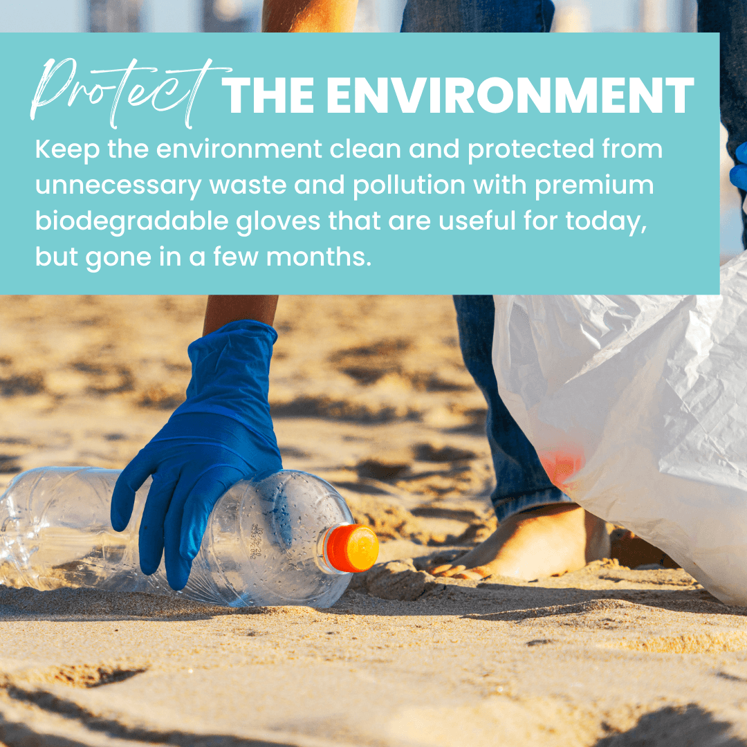 Eco Gloves – Luvas de limpeza por atacado – Luvas de Nitrilo Biodegradáveis (4,0 Mil) - AZUL VIOLETA (Caixa de 10 Caixas)8