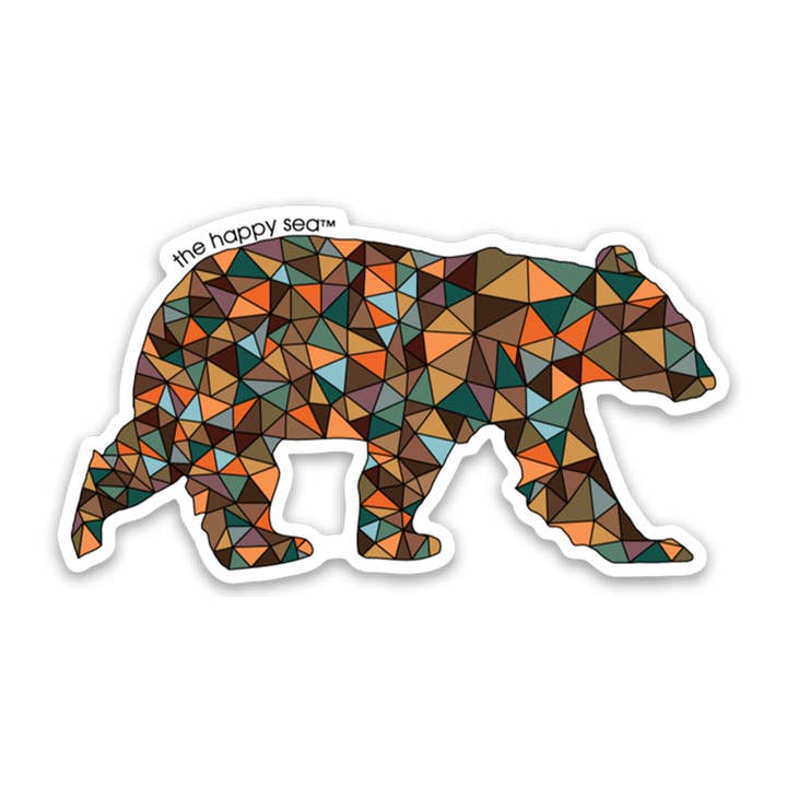 Autocollant en vinyle Ours 3" pour la vente par The Happy Sea