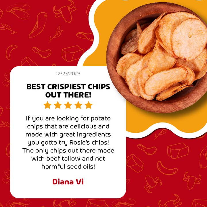 Rosie's Chips - Wholesale Chips - Tallow Potato Chips - Sea Salt | Rosie's Chips5