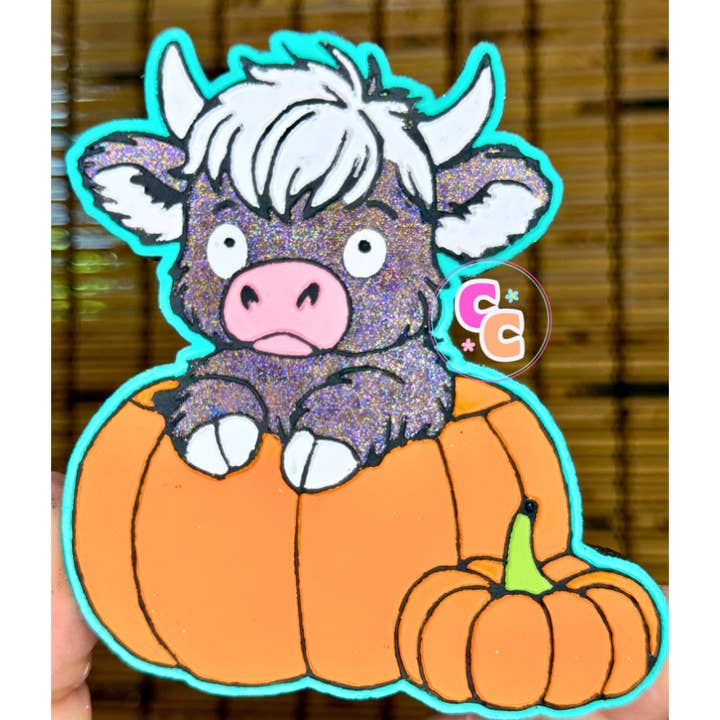 Vaca das Terras Altas em Abóbora Fresca | Ambientador para Carro | Outono por atacado de Crafting Cleveland