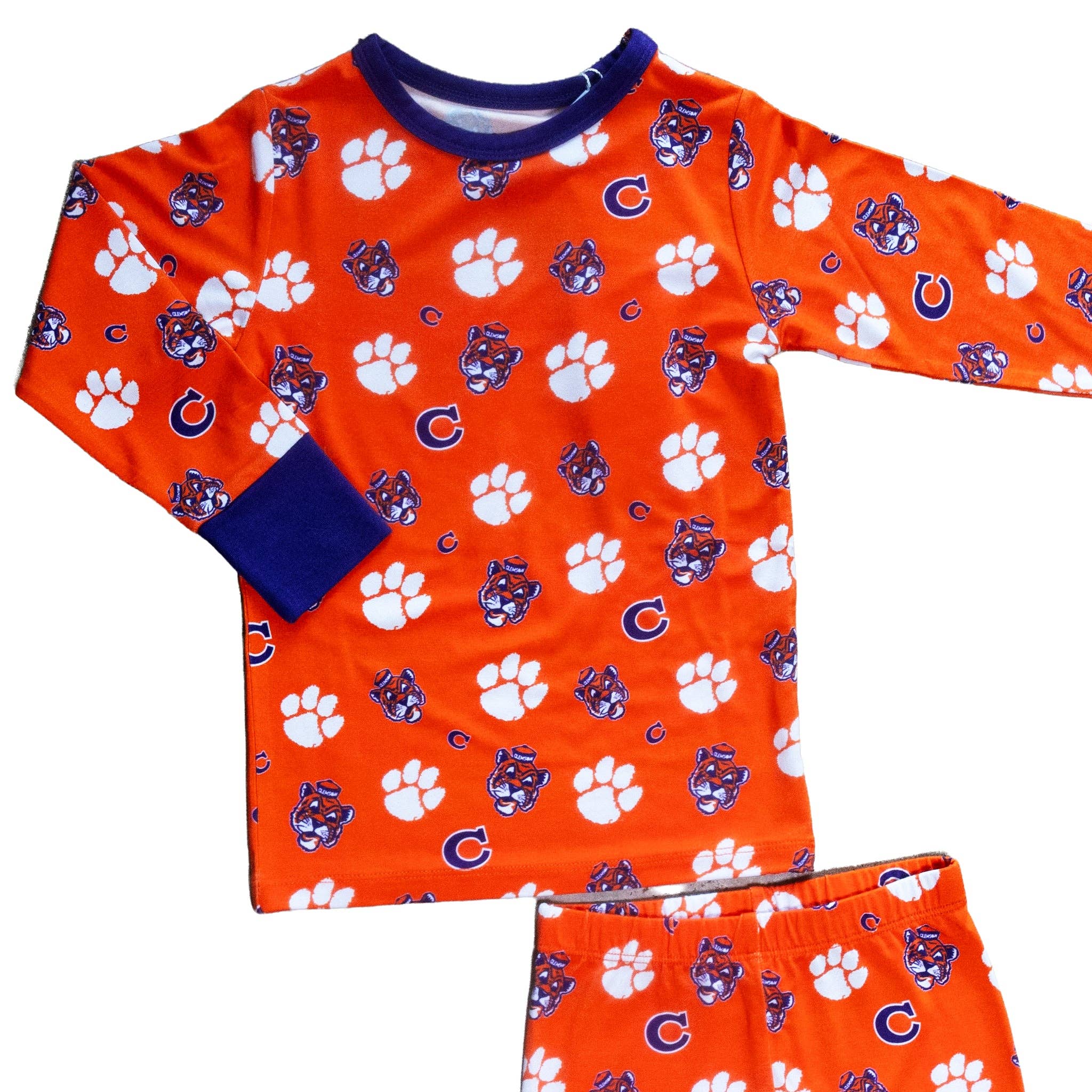 Tailgate Tikes - Wholesale Sleepwear Set - Kids - Clemson Tigers Two-Piece Pajama Set1