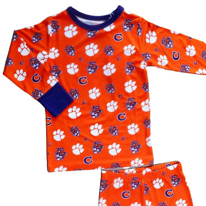Tailgate Tikes - Wholesale Sleepwear Set - Kids - Clemson Tigers Two-Piece Pajama Set1
