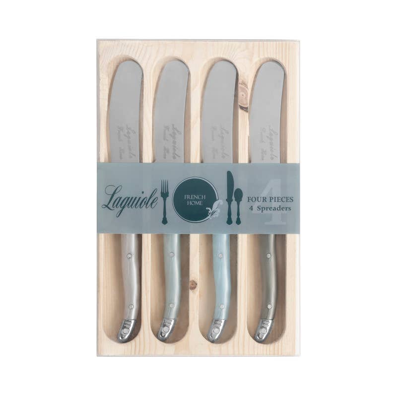 French Home - Wholesale Cheese Spreader - Laguiole 4-Piece Spreader Set with Mother of Pearl Handles2