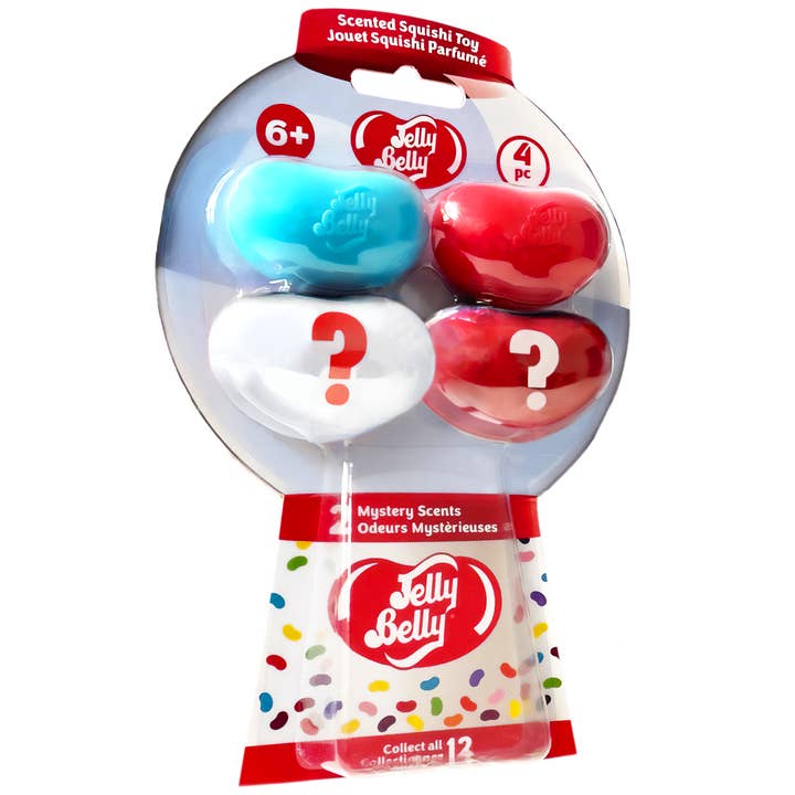 Incredible Group - Vente Jouet mou – enfant et bébé - Jelly Belly Little Bean Lot de 4 jouets Squishi parfumés