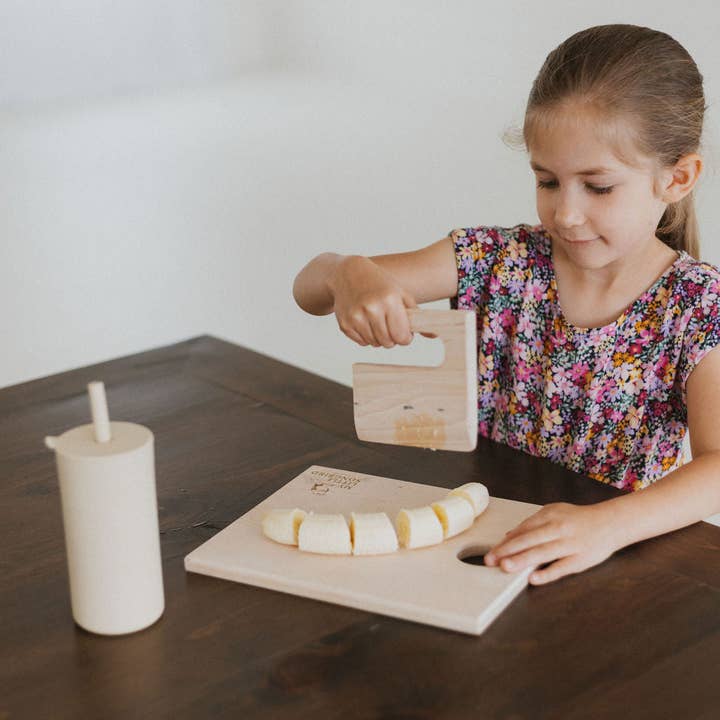 My Little Songbird - Wholesale Wood Toy - Kids - Wooden Cutting board with fruit and vegetable knife2