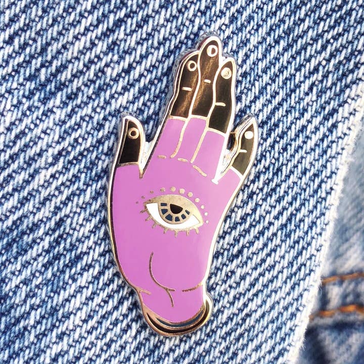 Mother of the Moon - Wholesale Reversspeld/knoop - Mystic Hand emaille pin0