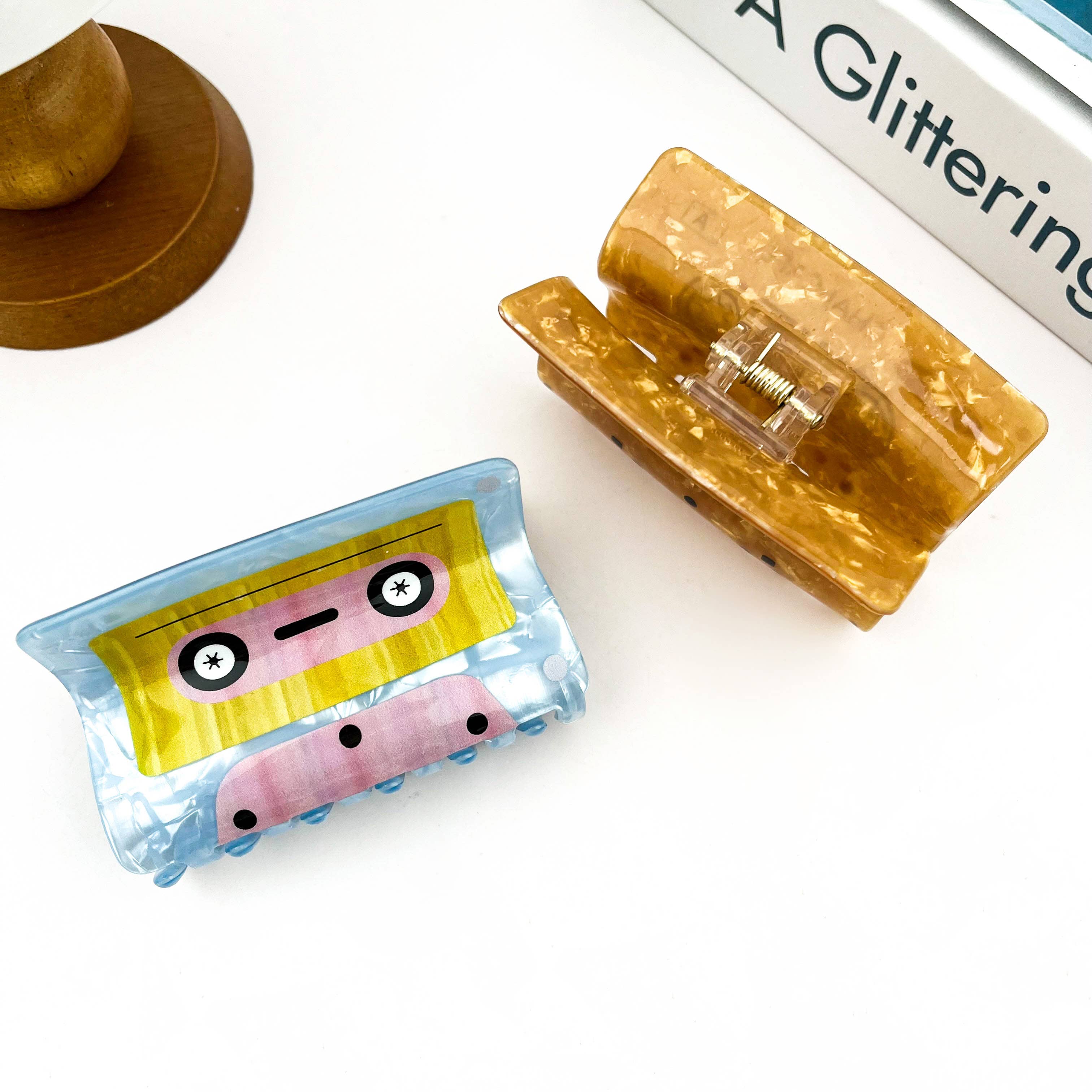 SoapElenGlen – wholesale Hair clip – Women’s – Cassette Tape Hair Claw Clip, Retro Creative Hair Clip3