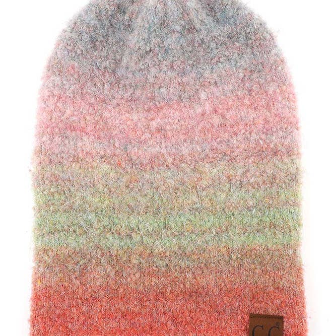 Hana - Wholesale Beanie - Dames - C.C Multi Color Ombre Mohair Manchet Beanie14