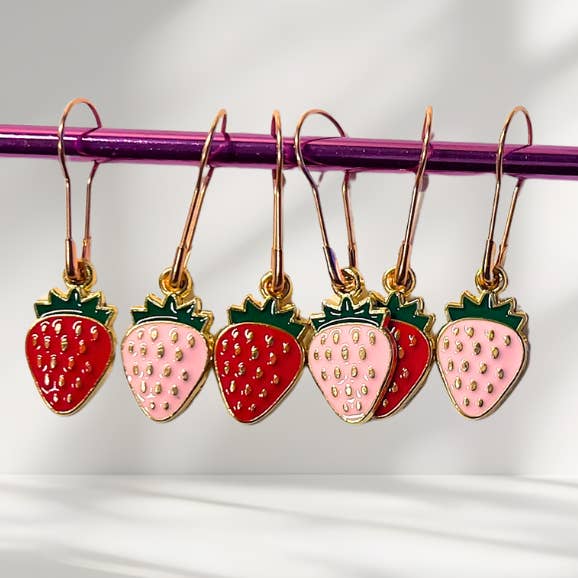 Strawberry Fields Stitch Markers, Set of 10 for wholesale by Anna B. Shop