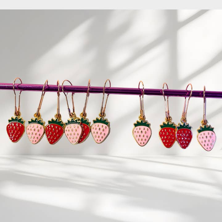 Strawberry Fields Stitch Markers, Set of 10 for wholesale by Anna B. Shop