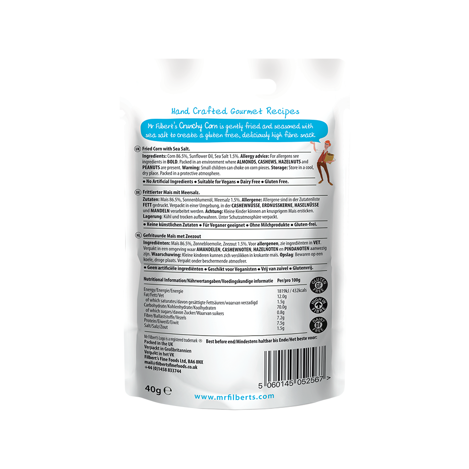 Mr Filbert's – wholesale Puffed snack – Simply Sea Salt Crunchy Corn2