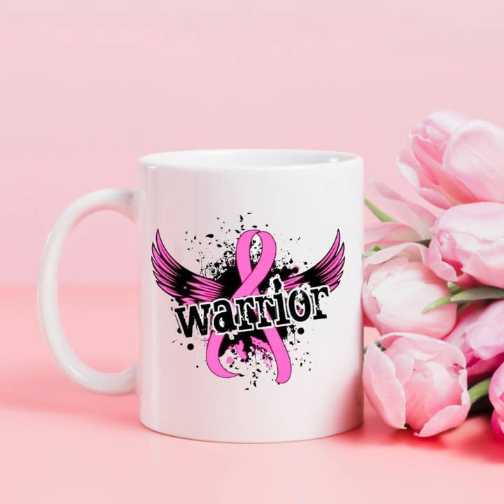 Dazzle Design Diva - Wholesale Coffee mug - Breast Cancer Mug Warrior Cancer Ribbon Cup