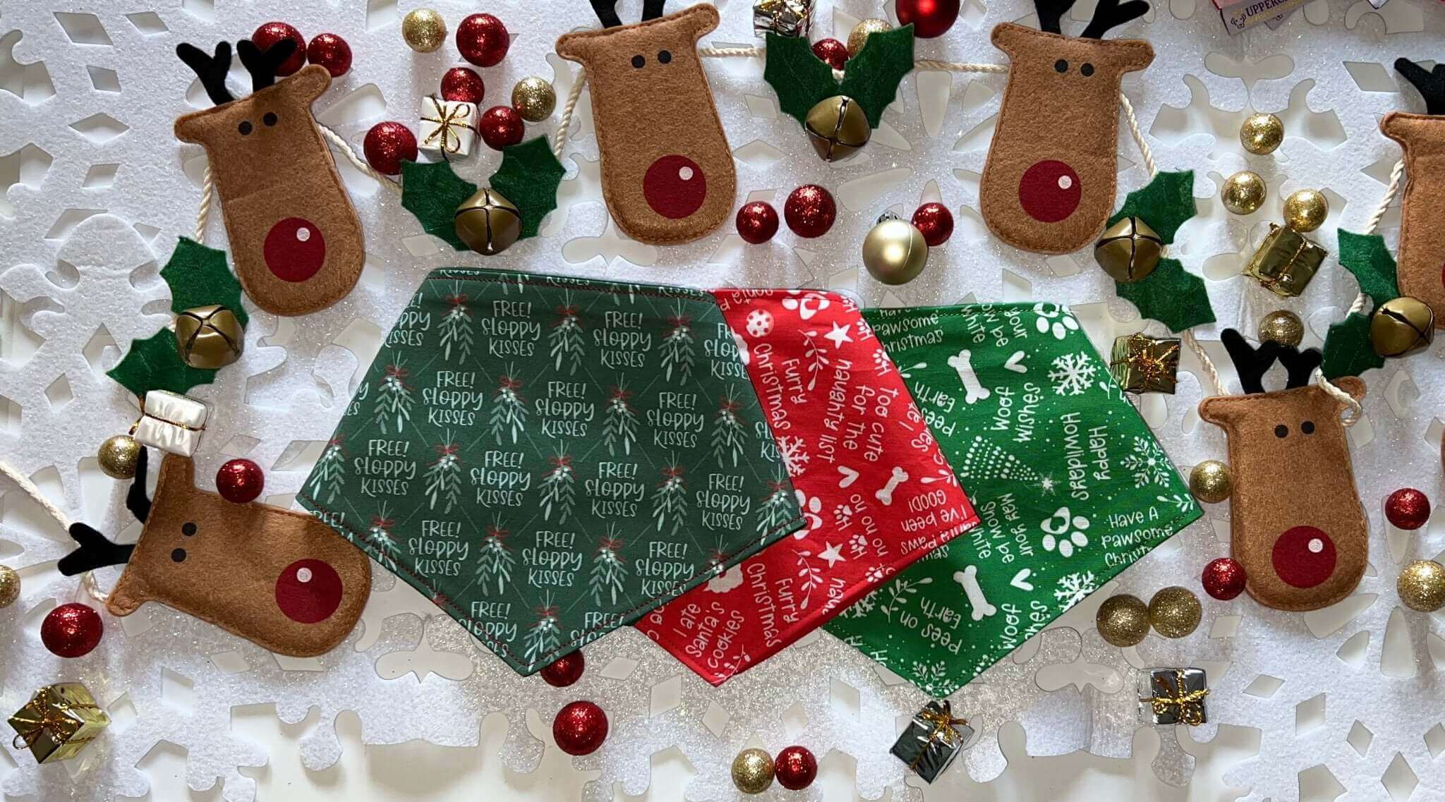 Uppercrufts, LLC - Wholesale Pet Bandana - Dog - Happy Howlidays Bandana3