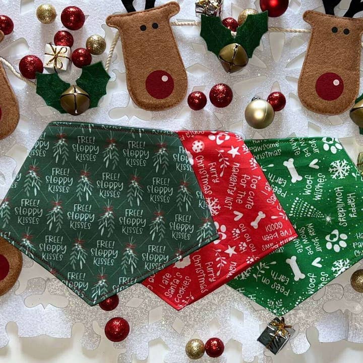Uppercrufts, LLC - Wholesale Pet Bandana - Dog - Happy Howlidays Bandana3