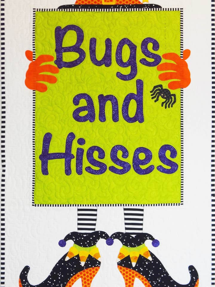 Bugs and Hisses Quilt Pattern - Finished Size 22" x 37" for wholesale by Hissyfitz Designs