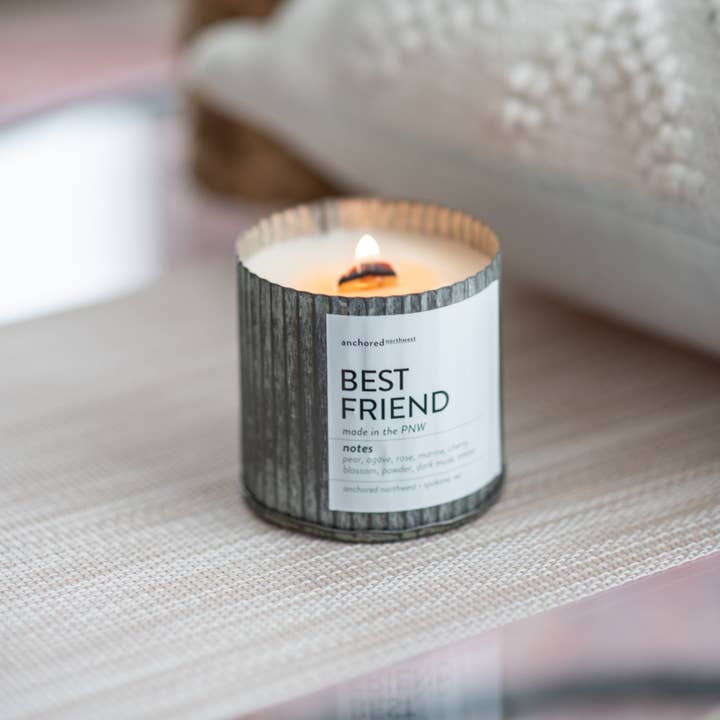 Anchored Northwest - Wholesale Jar/Filled Candle - Date Night Rustic Vintage Farmhouse Wood Wick Candle for Easter