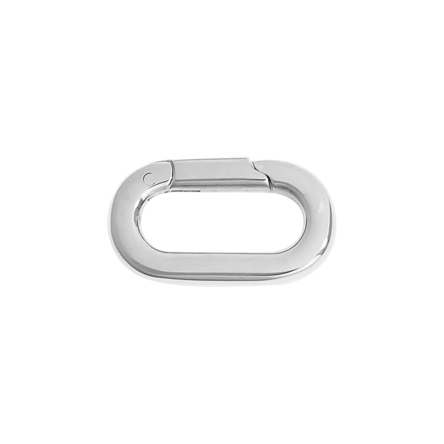 WJW - Wholesale Clasp - 18K Gold PVD Stainless Steel Oval Carabiner / ENC00300