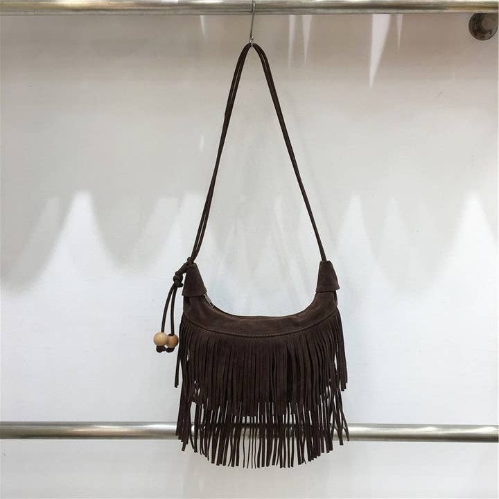 Borsa a Spalla Vintage con Frange per la vendita all'ingrosso da parte di FurDecoration