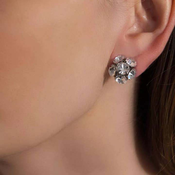 Pendientes adornados con cristales para venta al por mayor de Bijoux Jean André S.R.L.