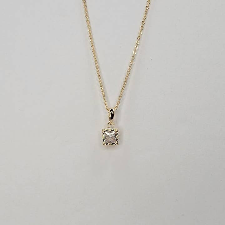 Square Stone Necklace for wholesale by BETTYOH INC