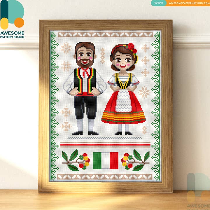 DS2432-120x162 Italian Clothing, Diamond Painting Kit for wholesale by Awesome Pattern Studio