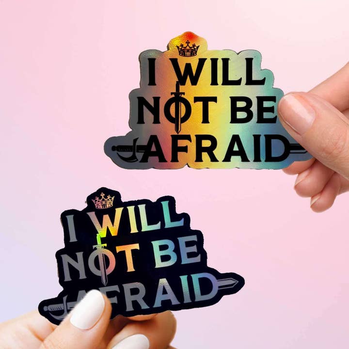 Throne of Glass Sticker I will not be afraid Aelin Quote (Officially Licensed) for wholesale by Bookish Queen